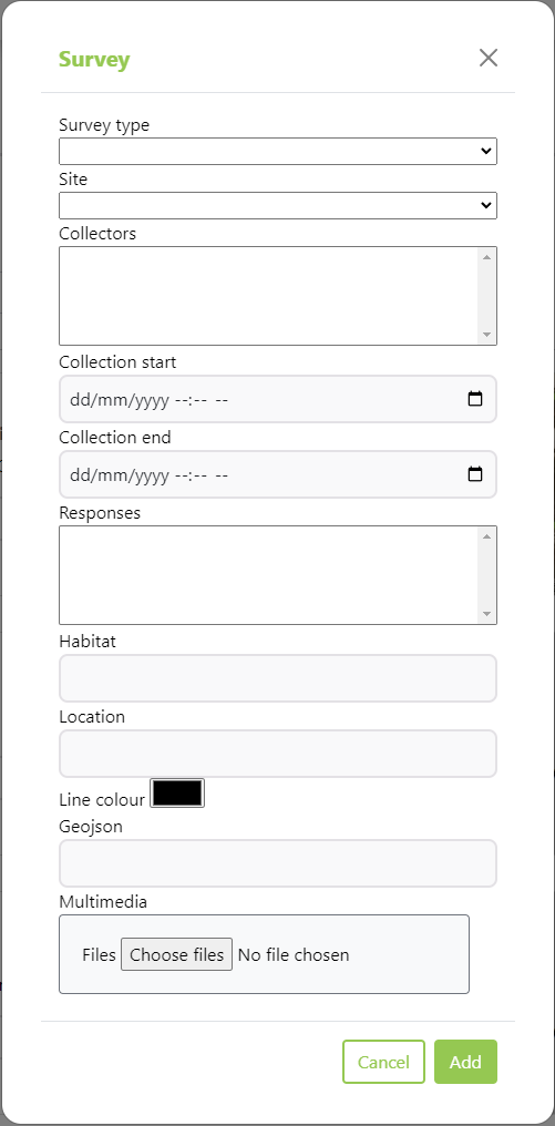 Creating a New Survey